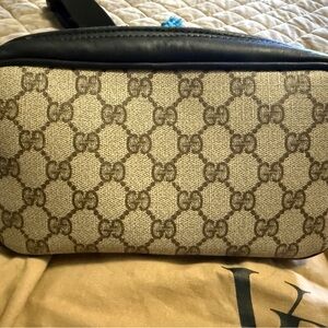 Vintage Beige and Brown Patterned Crossbody Bag